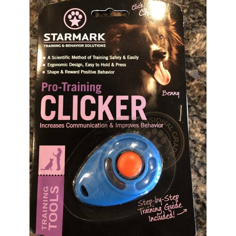 Star Mark Triple Crown dog Pro Training Behavior Clicker Blue Orange